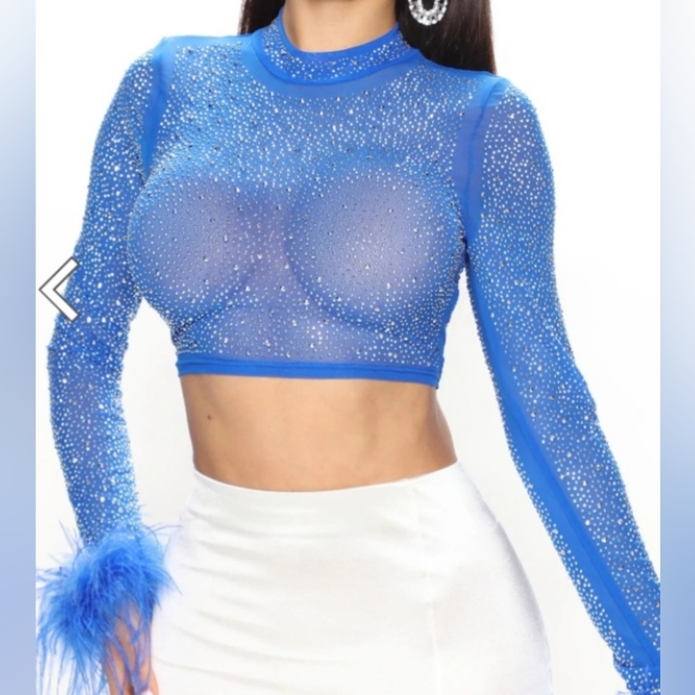 Midnight Dreamer Rhinestone Top